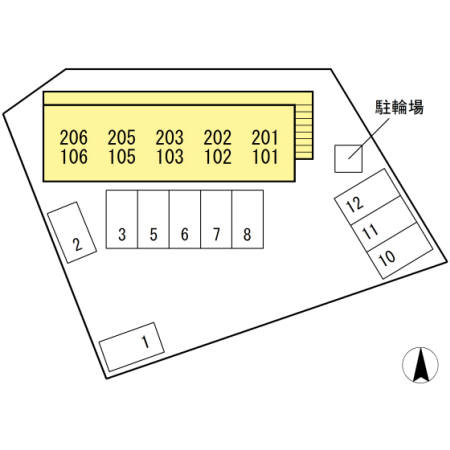 ミントグリーンの区画図