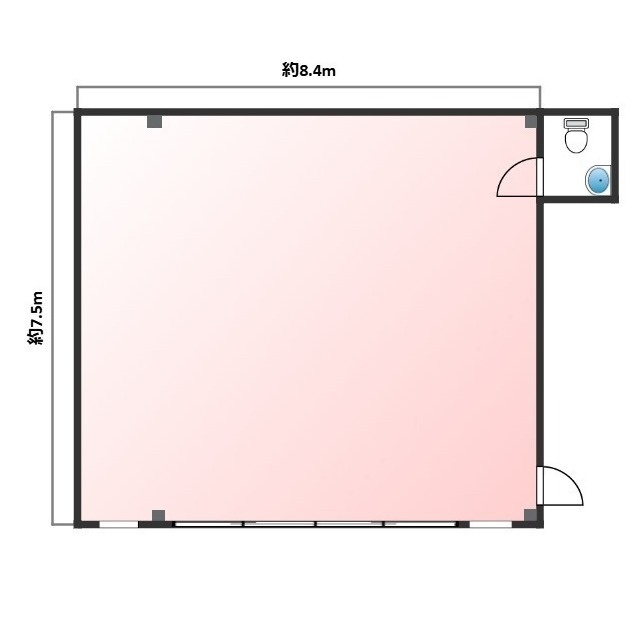 羽島市福寿町平方４丁目の事務所の間取り