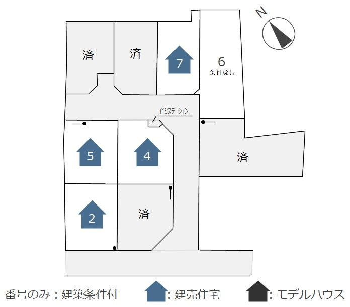 小山市城北6丁目　新築戸建7号棟の区画図