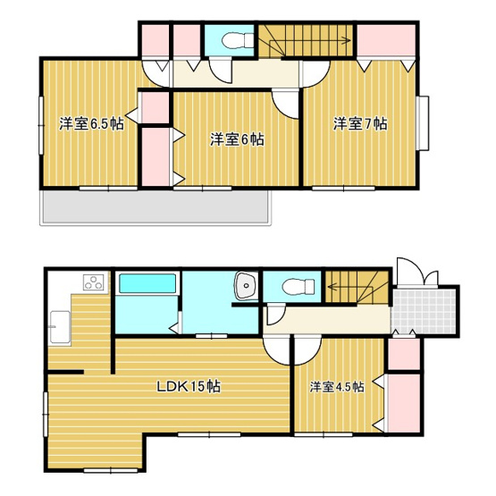 【間取り】 | ◆横浜市緑区上山中古住宅◆ | ◆リフォーム済みでのお引渡しなので、即ご入居可能です。家具の配置や色など決めやすくスムーズにお引越しできます。