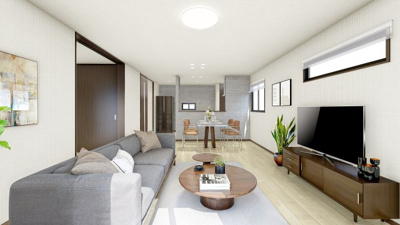 【完成予想図】 | 【HAPPY METER　二階建て施工例イメージパース】