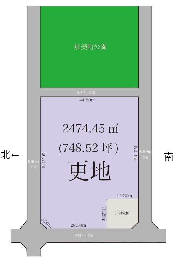 【仲介手数料無料】売地　東松山市美原町1-11-1の土地図