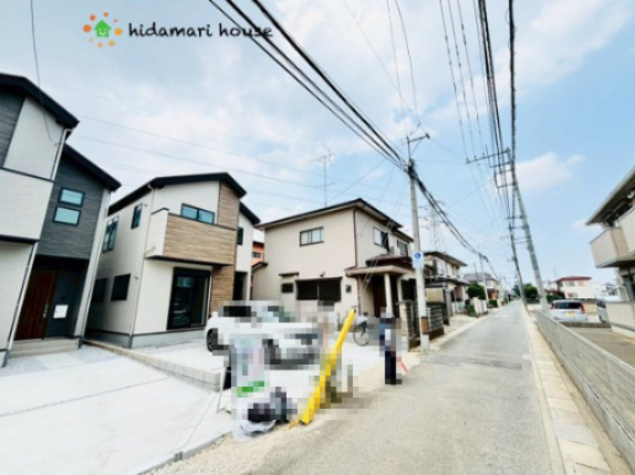 西区三橋　21期　新築戸建　Erde01の前面道路含む現地写真