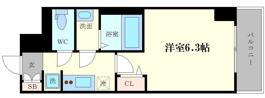 プレサンス難波クチュールの間取り