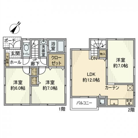 柳崎戸建の間取り
