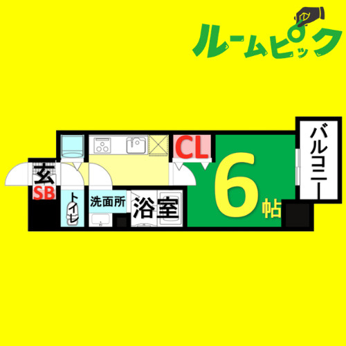 エステート金山　名古屋市賃貸　仲介手数料無料の間取り