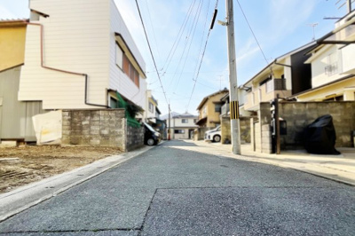【前面道路含む現地写真】 | 西京区桂乾町　注文住宅　建築条件付き　土地