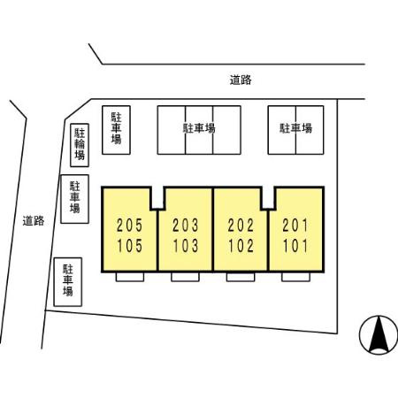 エトワール白沢の駐車場