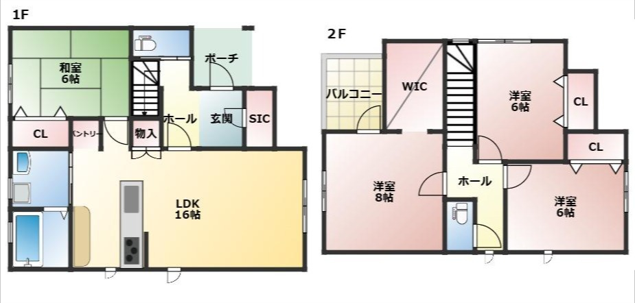 八戸市多賀台3丁目　A棟　新築建売の間取り