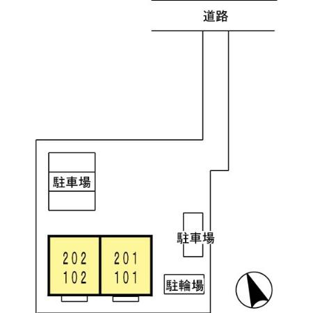 ルモン櫛原の区画図