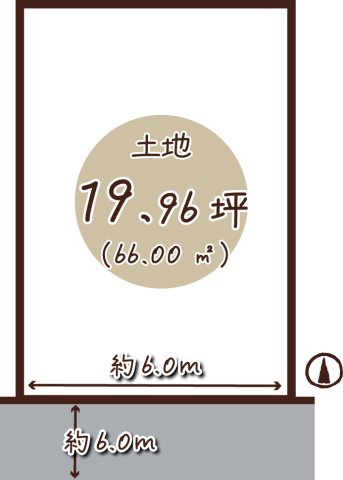 長岡京市神足四ノ坪の売地の区画図