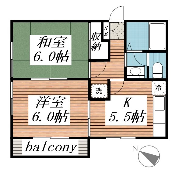 クレール松飛台の間取り