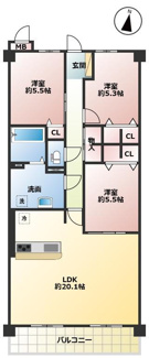 【間取り】 | ライオンズマンション北鈴蘭台第2 | 図面と現況が異なる場合は現況を優先します