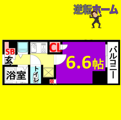 パルティール鶴舞　名古屋市賃貸　仲介手数料無料の間取り