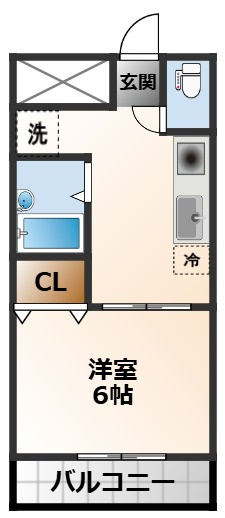 【間取り】 | サンハイツバロンIⅡ