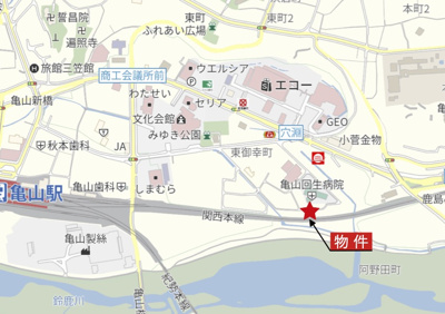 【地図】 | 亀山市東御幸町 | 広域Map