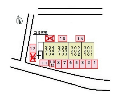パルシャス21の区画図