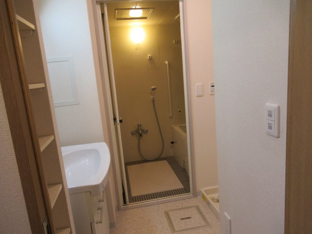 グリーンヒルズ東舞子３ＬＤＫの洗面所|明るい洗面所です