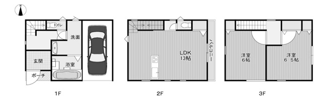 【間取り】 | 池田市豊島北２丁目　新築戸建