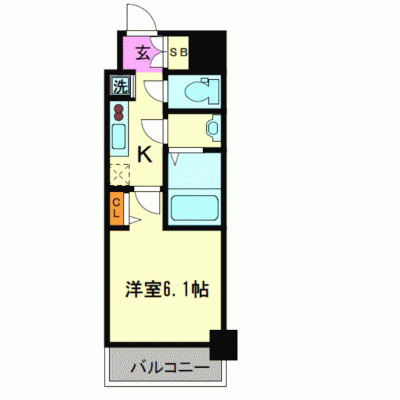 神戸市中央区加納町２丁目の賃貸マンションの間取り