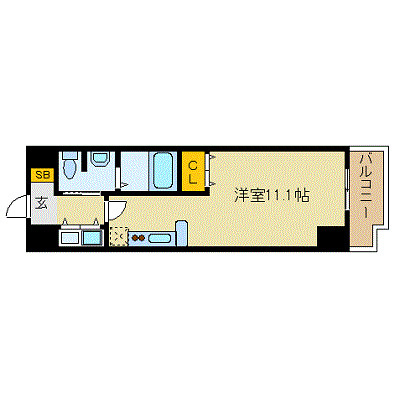 神戸市中央区磯辺通３丁目の賃貸マンションの間取り