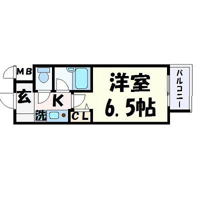 エスリード三宮第3の間取り
