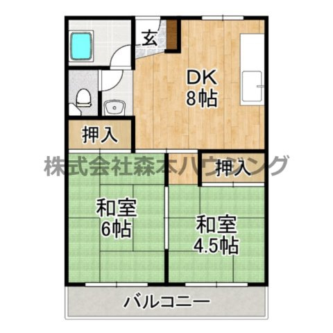 【間取り】 | 　清水谷コーポ
