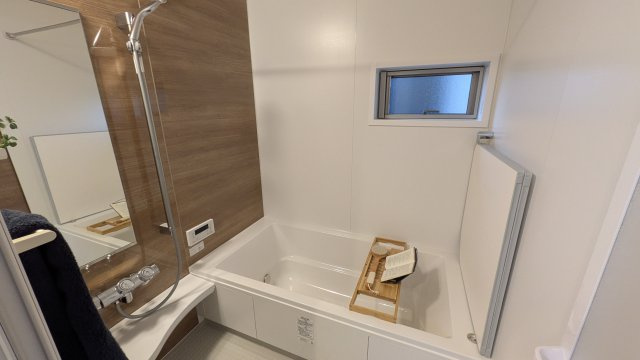 ここまでくると、もはや得？【瀬谷区阿久和西】中古戸建（新築未入居）の浴室|ゆったり過ごせるお風呂です