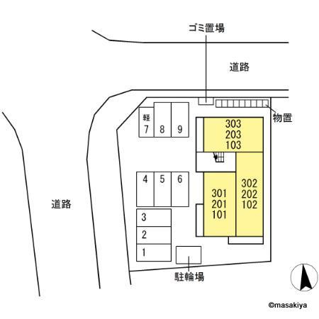 トリシア吉田の区画図