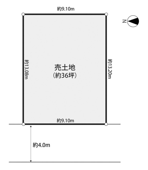 【土地図】 | 川島粟田町　建築条件無し売土地