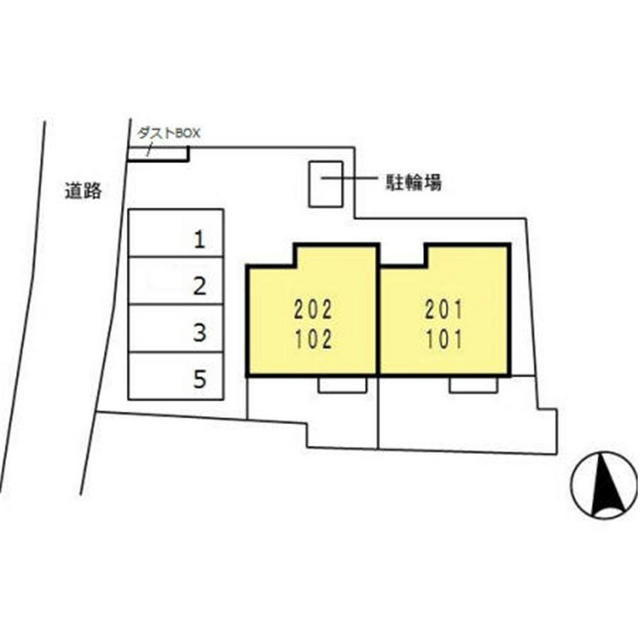 Ｄ－Ｒｏｏｍ　Ｍ’ｓの駐車場|配置図