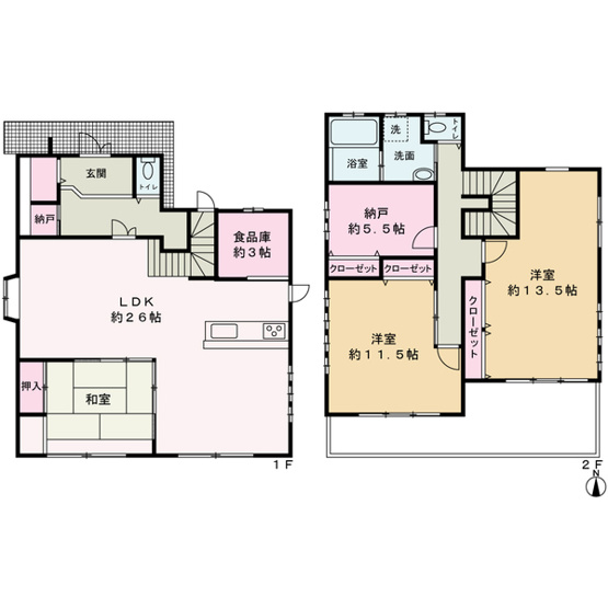 【間取り】 | 姫路市広畑区小松町1丁目/中古戸建(収益)
