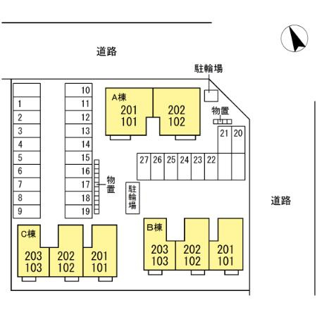 サニープレイスーi　Bの区画図
