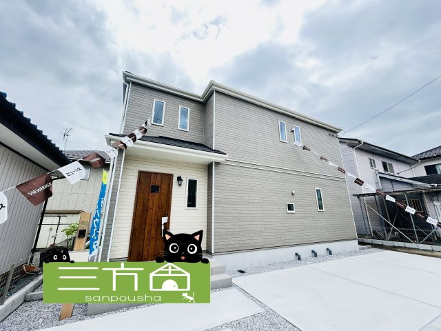 新築　高崎市下佐野町4期　Heartful　Town　１号棟の外観|現地写真　2025年6月完成しました！ご内覧等、お気軽にお問合せください♪　							
