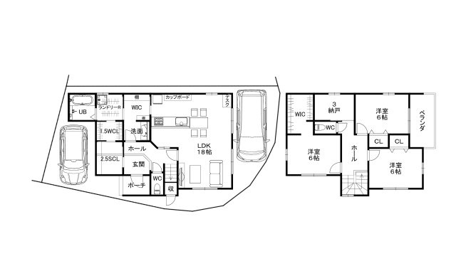 Feel佐山栗ノ脇２号地の参考プラン|延：110.96㎡
建物価格：2810万円