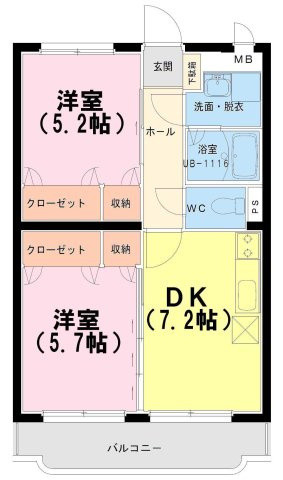 【間取り】 | エスポワールはるか | エスポワールはるかの間取り