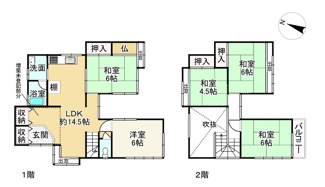 【間取り】 | 近江八幡市堀上町　中古戸建