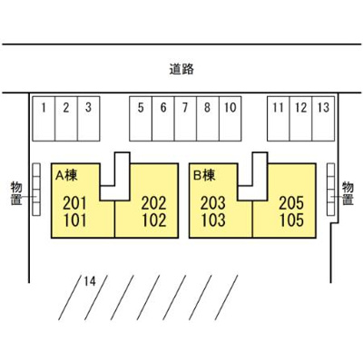 【区画図】 | ビューバレー北中央 A棟