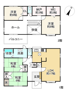 【間取り】 | 近江八幡市安土町下豊浦　中古戸建