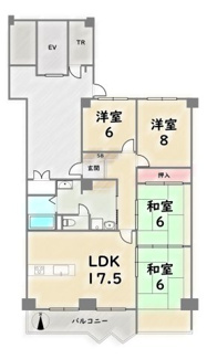 【間取り】 | 嵐山ロイアルハイツ3号棟