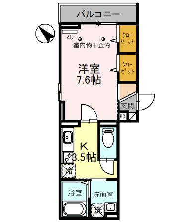 Tスクエア越ヶ谷の間取り