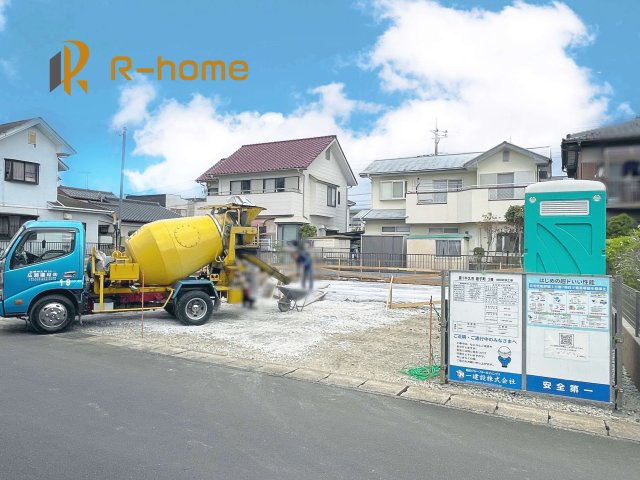 第1牛久市猪子町　新築戸建て　2号棟の外観|2025年6月完成予定！近隣の同仕様完成物件をご見学いただけます♪