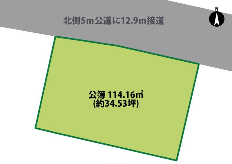 北新田町 売土地の土地図