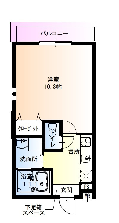 フジパレス小阪Ⅱ番館の間取り
