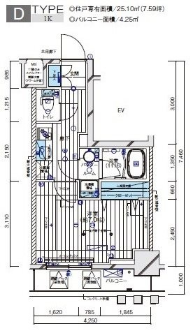 メインステージ横濱伊勢佐木Ⅲの間取り