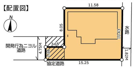 平塚市真田4丁目　中古戸建の区画図