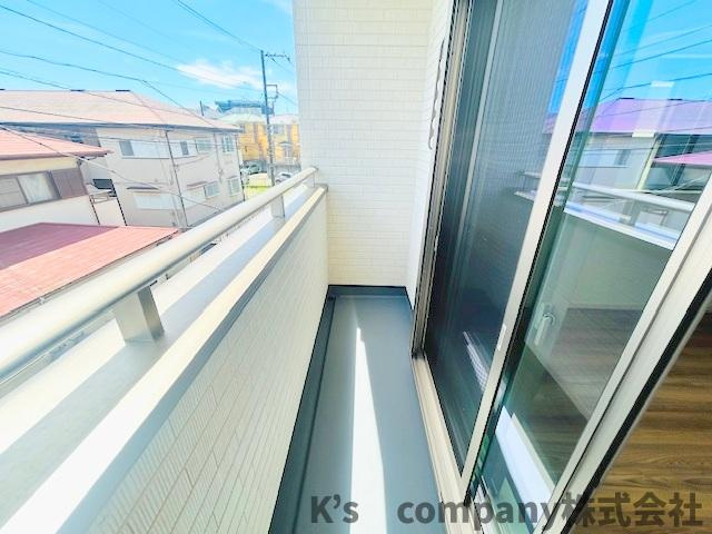 ◎茅ヶ崎市小和田１丁目　新築戸建　A号棟のバルコニー|バルコニー☆開放感があります◇