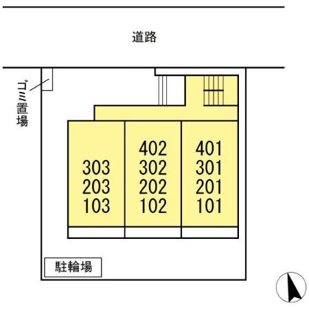 グランドール高橋の区画図