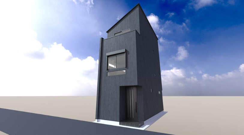 墨田区墨田５丁目の新築戸建の外観パース