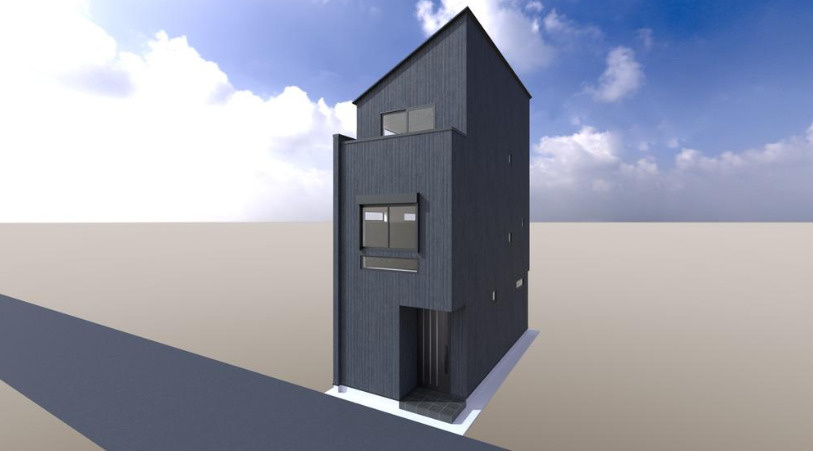 墨田区墨田５丁目の新築戸建の外観パース